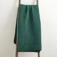 O Christmas Tree Green Quilted Throw