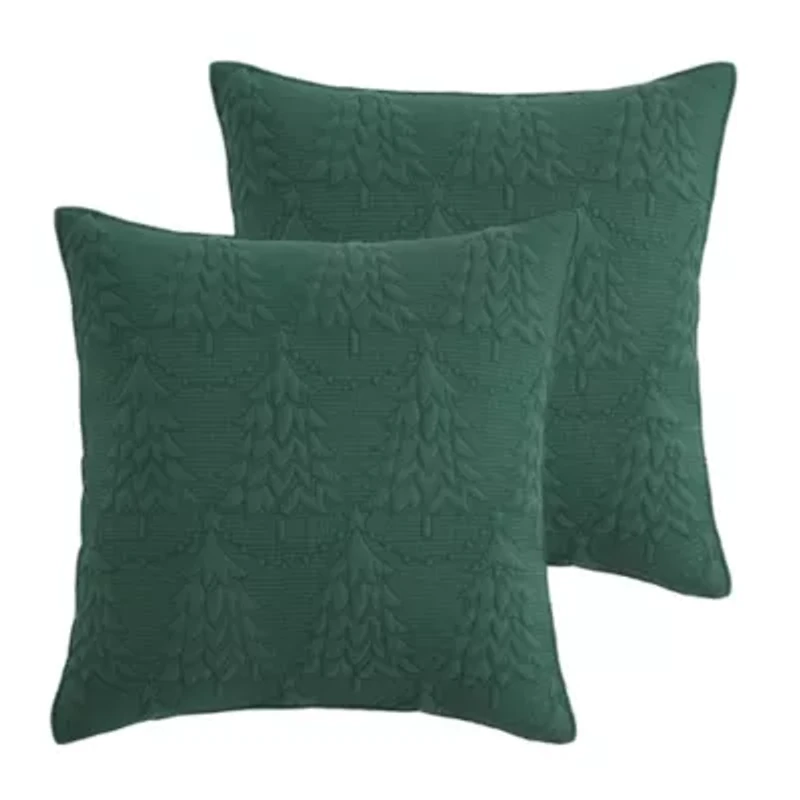 O Christmas Tree Green  Euro Sham Set of 2