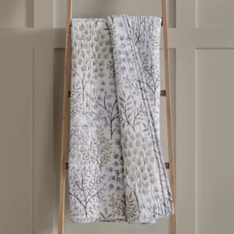 English Forest Natural Quilted Throw