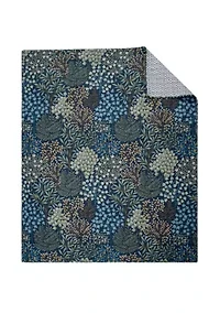 English Forest Navy Quilted Throw