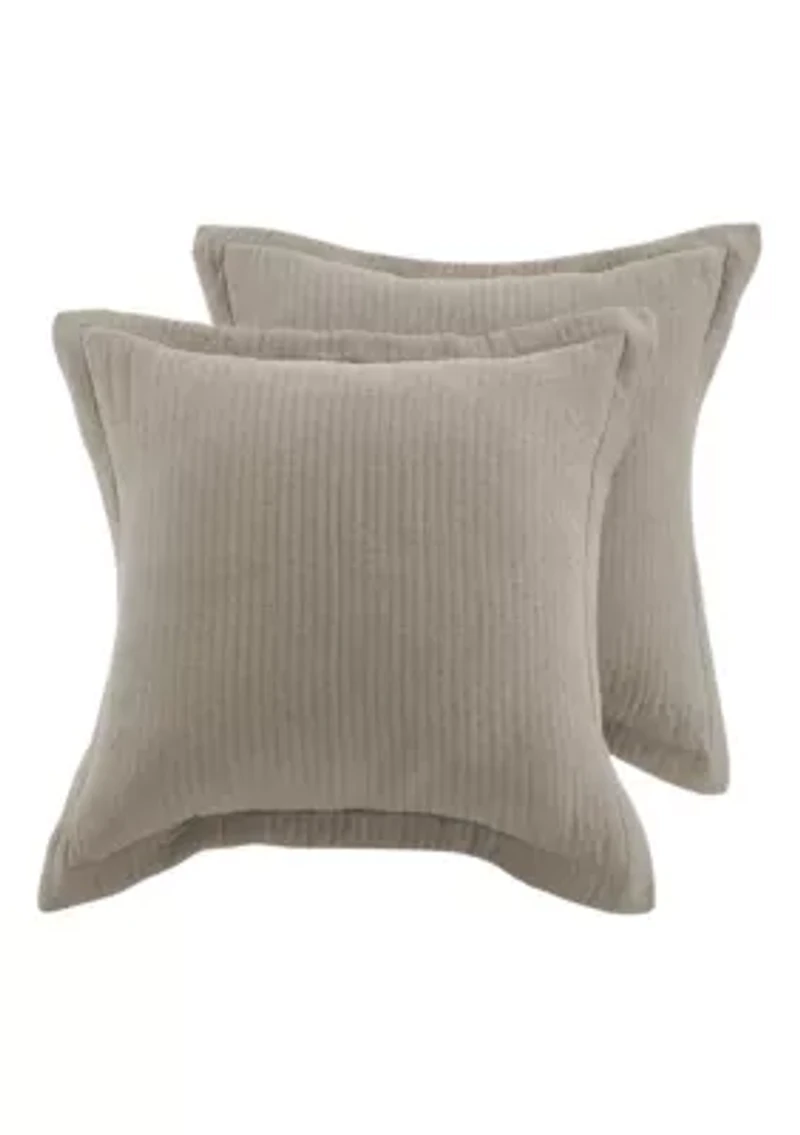 Reede Muslin Taupe  Euro Sham set of 2