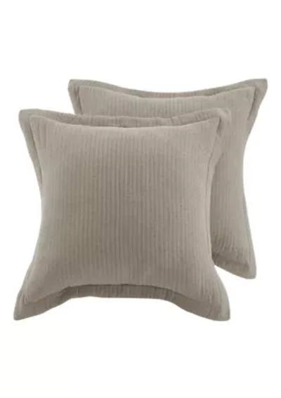 Reede Muslin Taupe  Euro Sham set of 2