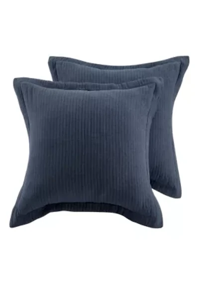 Reede Muslin Navy  Euro Sham set of 2