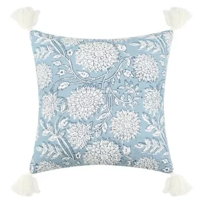 Adare Blue Tassel Pillow