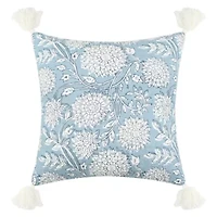 Adare Blue Tassel Pillow