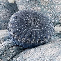 Adare Blue Round Pillow