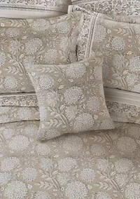 Adare Taupe Quilted Square Pillow