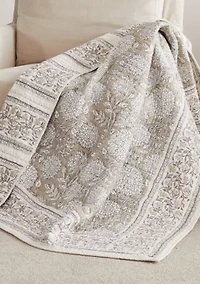 Adare Taupe  Quilted Throw