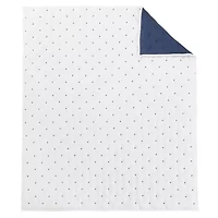 Embroidered Swiss Dot Quilted Throw