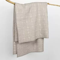 Melange Stitch Quilted Throw
