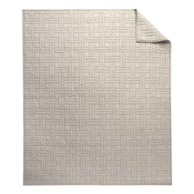 Melange Stitch Quilted Throw