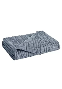 Melange Stitch Chambray Quilted Throw