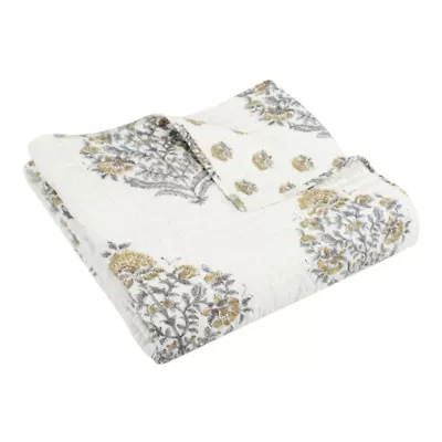 Kamira Ochre Quilted Throw
