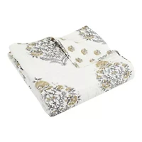 Kamira Ochre Quilted Throw