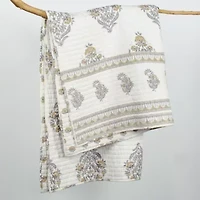 Kamira Ochre Quilted Throw