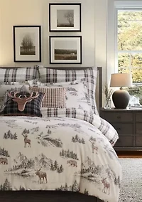 Lodge Toile Duvet Cover Set