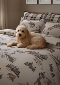 Lodge Toile Duvet Cover Set