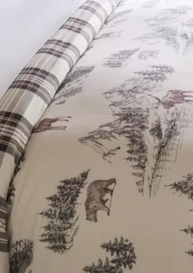 Lodge Toile Duvet Cover Set