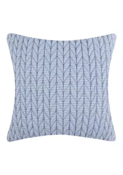 Maileen Stripe Textured Blue Pillow 16x16