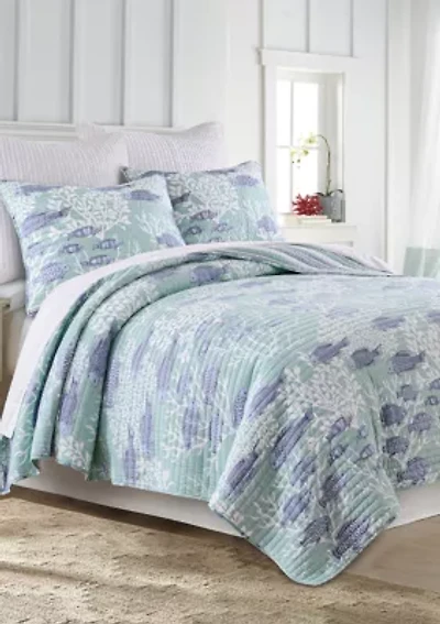 Sea Aquarium Quilt Set
