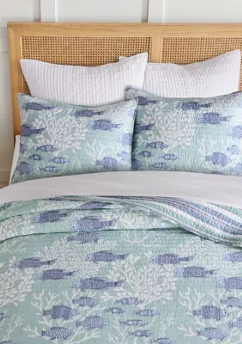 Sea Aquarium Quilt Set