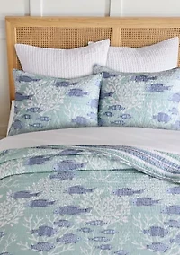 Sea Aquarium Quilt Set
