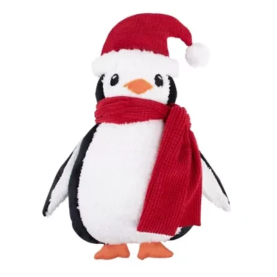 Pine & Plaid Shaped Pinguin Pillow 9.5x13.5