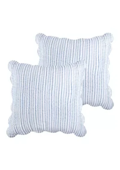 Martha Stripe Blue Euro Sham Set of 2