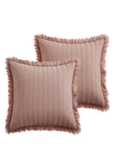 Wilhemina Dusty Rose Euro Sham 2pk