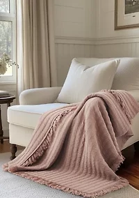 Wilhemina Dusty Rose Quilted Throw