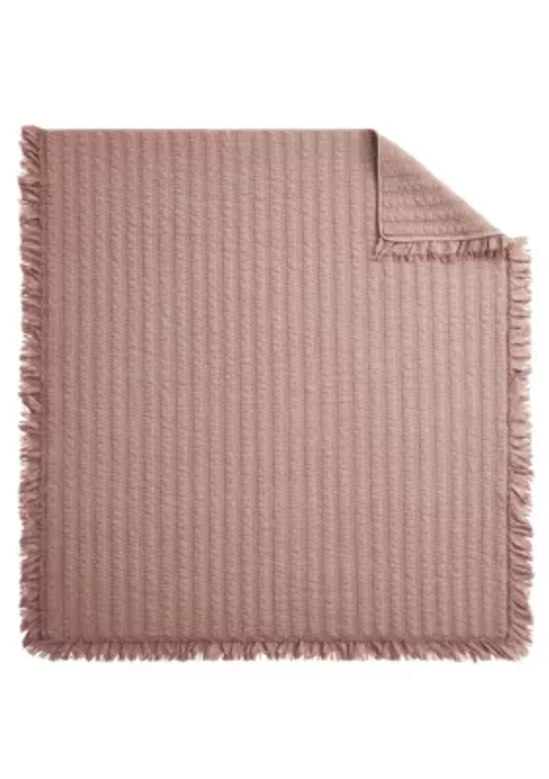 Wilhemina Dusty Rose Quilted Throw
