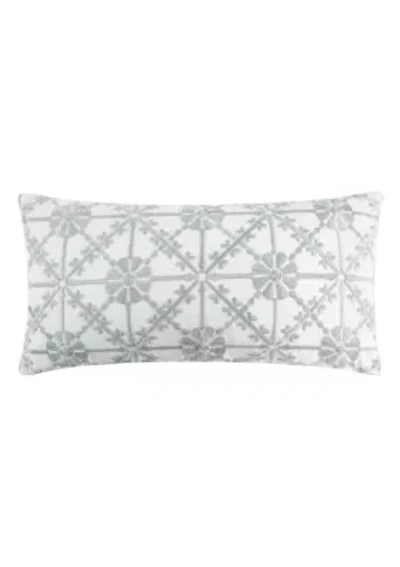 Sarrah Emboidered Floral Pillow 12x24