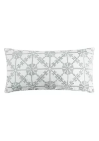 Sarrah Emboidered Floral Pillow 12x24
