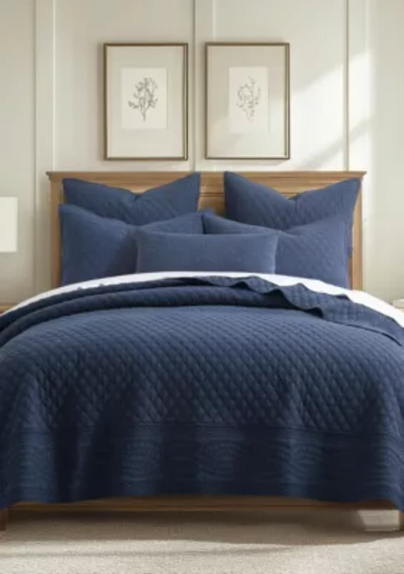 Ballou Navy Euro Sham 2pk