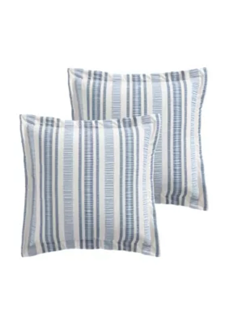 Seaside Stripes Euro Sham Set of 2