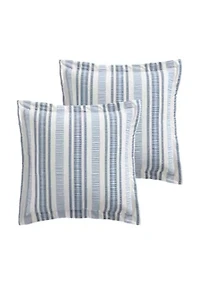 Seaside Stripes Euro Sham Set of 2