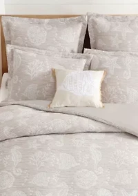 Seaside Charm Crewel Fish Pillow