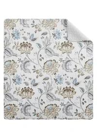 Malaney Neutral Blue Quilted Throw