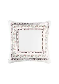 Maileen Dusty Rose Embroidered Pillow 18x18