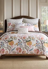 Maileen Dusty Rose Embroidered Pillow 18x18