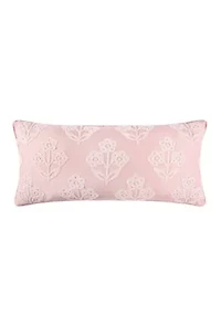 Maileen Dusty Rose Crewel bouquets Pillow 12x24