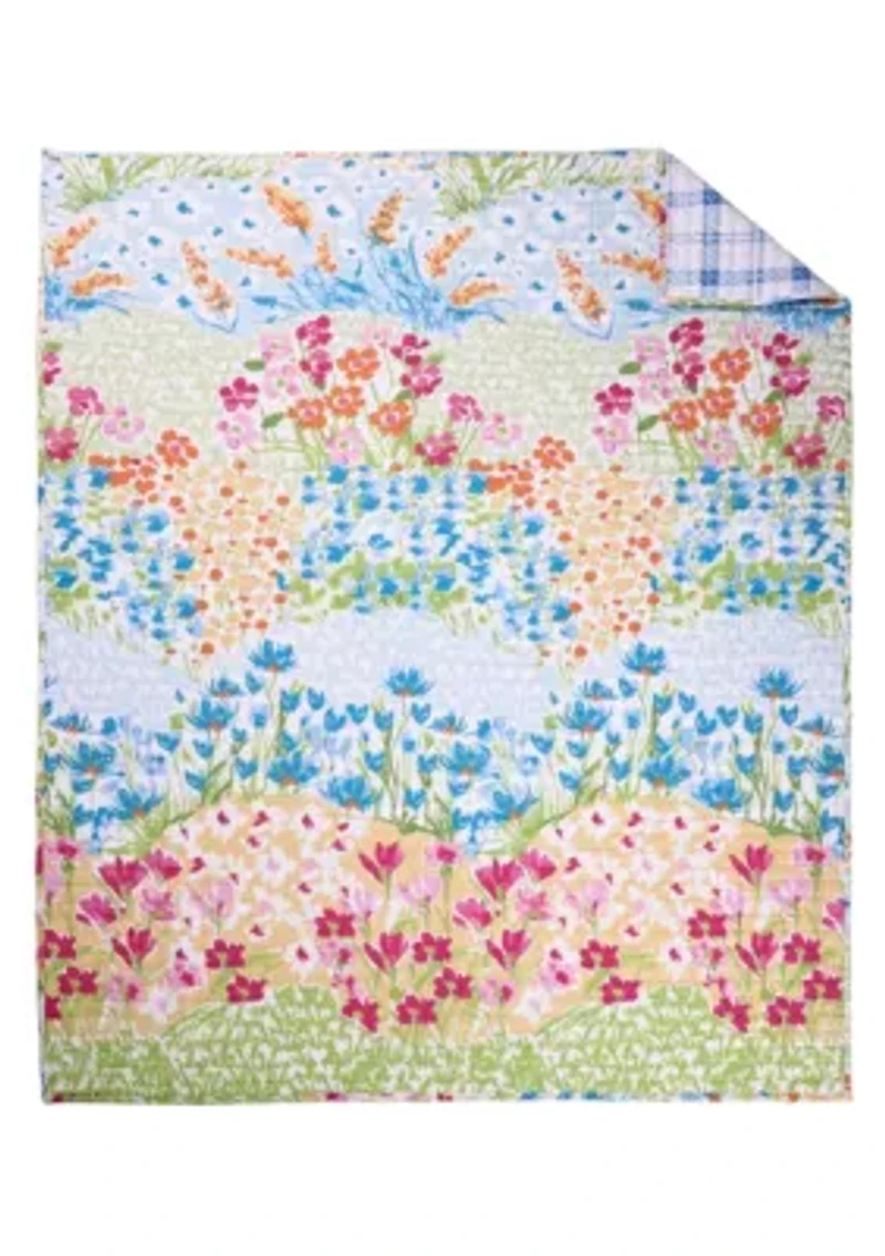 Blooming Hillside Quilted Throw