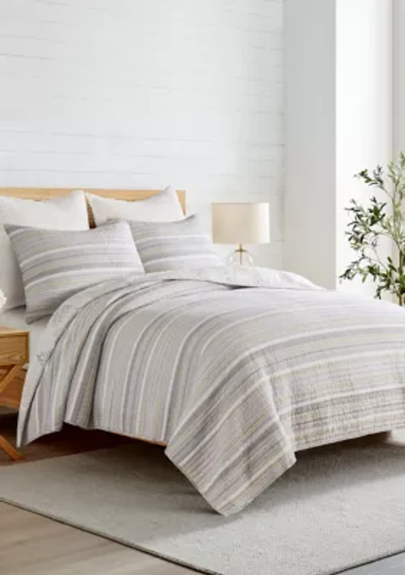 Bayshore Taupe Quilt Set