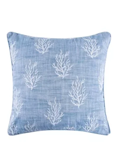 Batik Ocean Coral Pillow 18x18