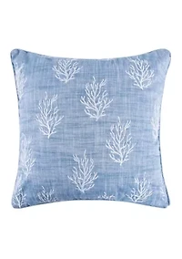 Batik Ocean Coral Pillow 18x18