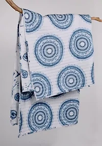 Batik Ocean Quilted Throw