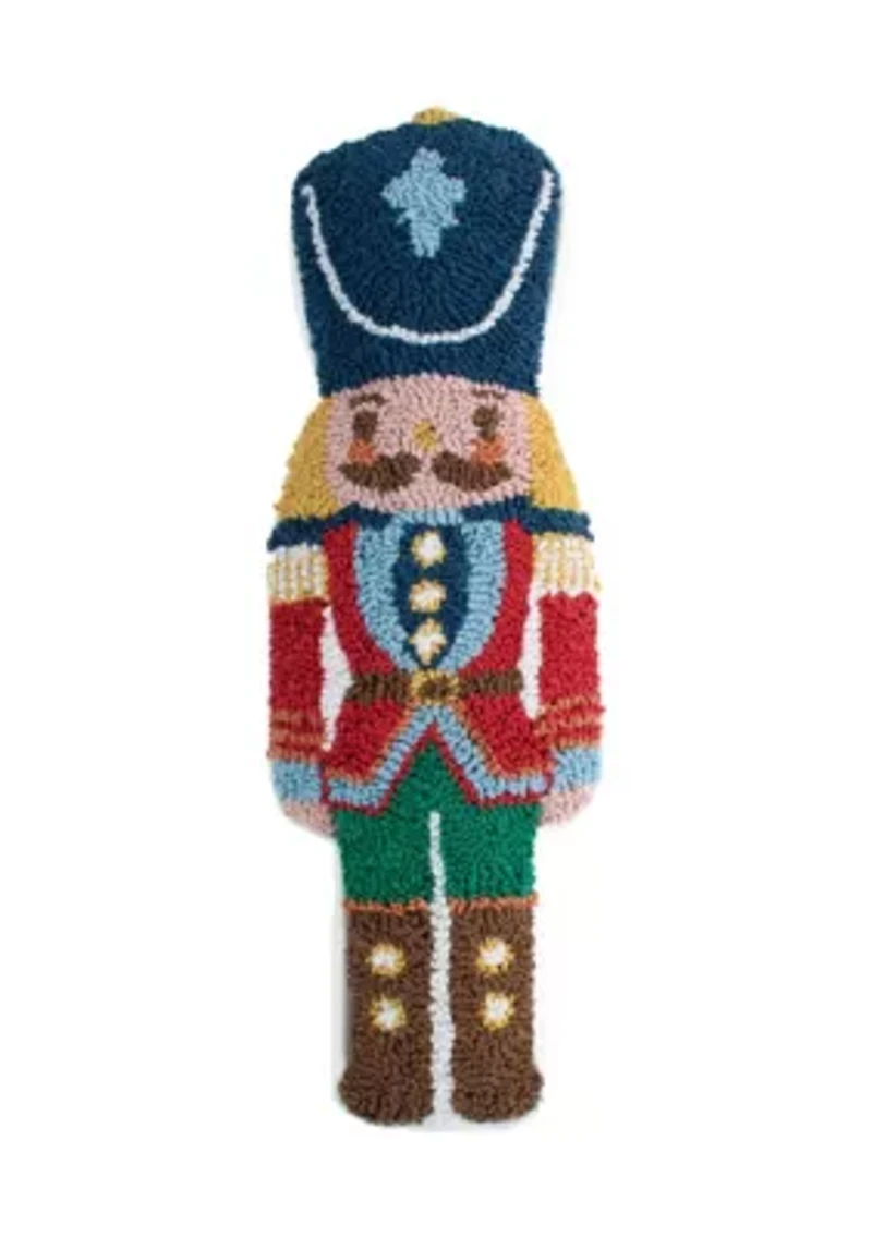 Festive Nutcrackers Shaped Figure 18" Pillow