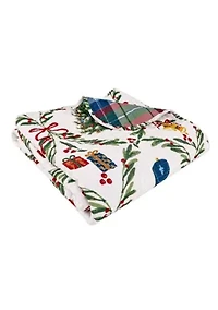 Festive Nutcrackers Quilted Throw