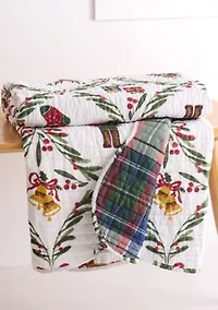 Festive Nutcrackers Quilted Throw