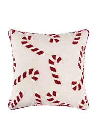 Gingerbread Peppermint Candy Pillow 18x18